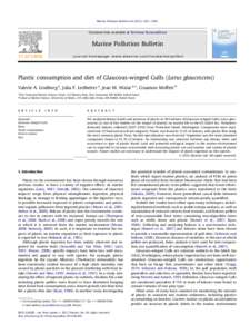 Plastic consumption and diet of Glaucous-winged Gulls (Larus glaucescens)