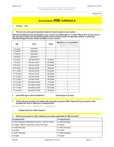 ROSE 25  TREN/E3[removed]Inventory and compiling of an European Good Practice Guide on Road Safety Education targeted at Young People Please don’t fill in