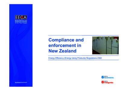 Compliance and enforcement in New Zealand PLACE IMAGE HERE