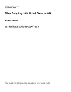 Silver Recycling in the United States in 2000