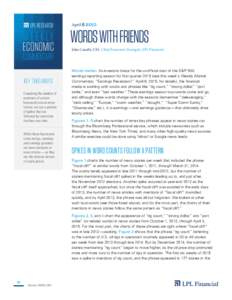 LPL RESEARCH  W EEK LY ECONOMIC COMMENTARY KEY TAKEAWAYS