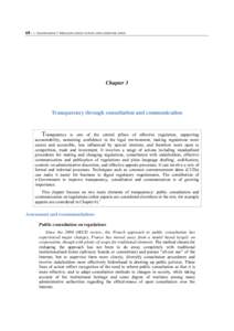 [removed]TRANSPARENCY THROUGH CONSULTATION AND COMMUNICATION  Chapter 3 Transparency through consultation and communication