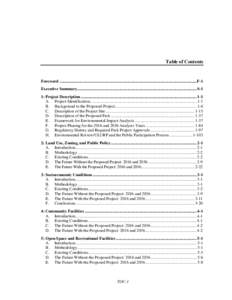 Table of Contents  Foreword ...................................................................................................................................F-1 Executive Summary .......................................
