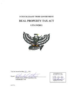 Tax / Property tax / Public economics / Real property law / Law / Uchucklesaht First Nation