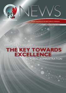 OFFICIAL MAGAZINE OF THE PUBLIC SERVICE COMMISSION February/March 2013 ISSUE Effective oversight –  the key towards