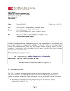 Keith Gary W. Reichard Executive Vice Chancellor & Chief Academic Officer 401 Golden Shore, 6th Floor, Long Beach, CA[removed][removed]Fax[removed]removed]