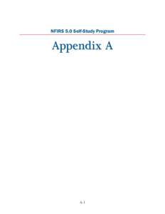 NFIRS 5.0 Self-Study Program: Appendix A