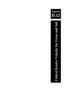 Critical Erosive Velocity for Grass and Soil  Appendix D.12