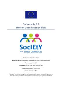 Microsoft Word - Interim Dissemination plan SocIEtY final.doc