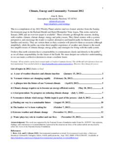 Climate history / Global warming / Vermont / Climate / Global warming controversy / Are We Changing Planet Earth? / Climate change / Environment / Climatology