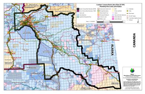 YTAP Boundary  Eastern Tanana Basin Boundary (ETAP) Steese National Conservation Area  Minto