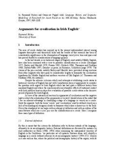 In: Raymond Hickey and StanisÓaw Puppel (eds) Language History and Linguistic Modelling. A Festschrift for Jacek Fisiak on his 60th Birthday. Berlin: Mouton-de Gruyter, 1997, [removed].