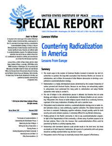 United States Institute of Peace  www.usip.org SPECIAL REPORT 1200 17th Street NW • Washington, DC 20036 • [removed] • fax[removed]