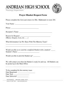 Microsoft Word - PrayerBlanket_request.doc