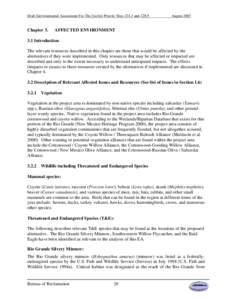 Draft Environmental Assessment For The Cochiti Priority Sites[removed]and[removed]Chapter 3. August 2007