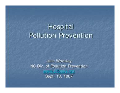 Hospital Pollution Prevention