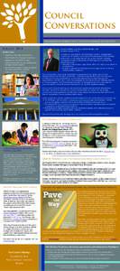 Council Conversations WASHINGTON STUDENT ACHIEVEMENT COUNCIL NEWSLETTER August 2014