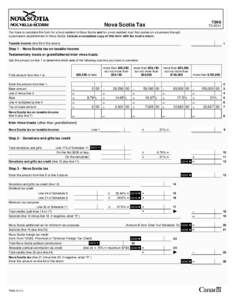 T3NS  Nova Scotia Tax T3 2011