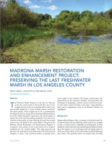 Madrona Marsh Restoration and Enhancement Project: Preserving the Last Freshwater Marsh in Los Angeles County