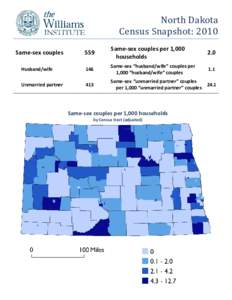 North Dakota Census Snapshot: [removed]Same-sex couples per 1,000 households