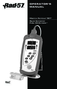 OPERATOR’S MANUAL Masimo Rainbow® SET® Signal Extraction Pulse CO-Oximeter™