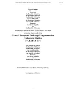 Central European Exchange Program for University Studies / Higher education