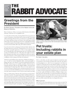 PROVIDING INSIGHT INTO THE LIVES OF HOUSE RABBITS