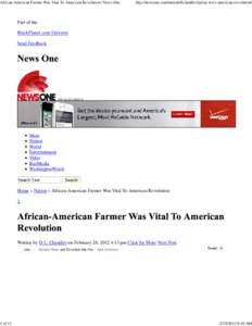 African-American Farmer Was Vital To American Revolution | News One