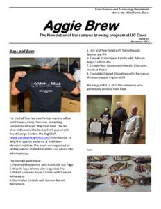 Food Science and Technology Department University of California, Davis Aggie Brew  The Newsletter of the campus brewing program at UC Davis