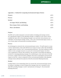 APPENDIX A  Appendix A – Method for Computing Environmental Impact Metrics Purpose	A172 Process	A172 Method	A172