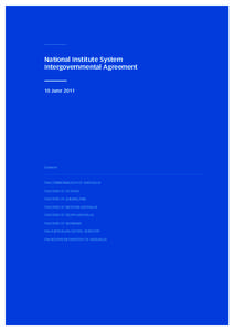 National Institute System Intergovernmental Agreement 10 June[removed]between