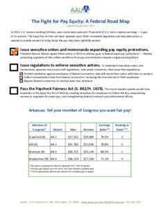   The Fight for Pay Equity: A Federal Road Map    Updated September 2015