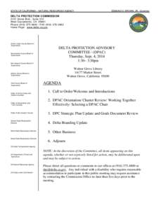 STATE OF CALIFORNIA – NATURAL RESOURCES AGENCY  EDMUND G. BROWN, JR., Governor DELTA PROTECTION COMMISSION 2101 Stone Blvd., Suite 210