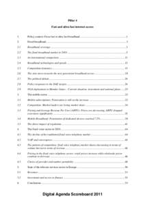 Pillar 4 Fast and ultra fast internet access 1. Policy context: From fast to ultra fast broadband .....................................................................1