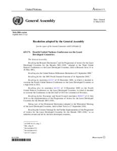 United Nations  General Assembly A/RES[removed]Distr.: General