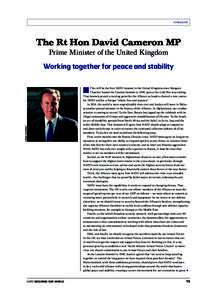 FOREWORD  The Rt Hon David Cameron MP Prime Minister of the United Kingdom Working together for peace and stability will be the first NATO Summit in the United Kingdom since Margaret