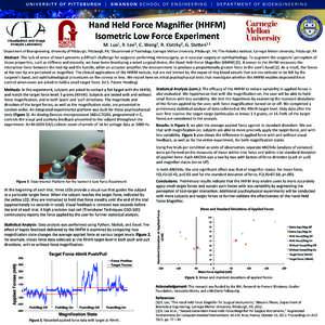 Hand	
  Held	
  Force	
  Magniﬁer	
  (HHFM)	
   Isometric	
  Low	
  Force	
  Experiment	
  
 