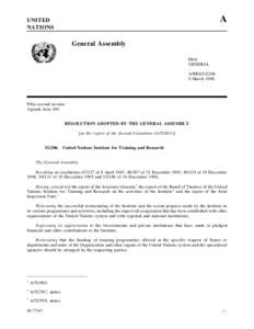 A  UNITED NATIONS  General Assembly