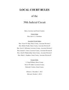 Microsoft Word - LOCAL COURT RULES INDEX 39th Circuit[removed]