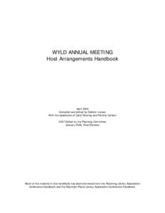 Microsoft Word - WYLDAnnualMeetingArrangementsHandbook.doc