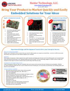 Haidar Technology, LLC. www.HaidarTechnology.com[removed]Bringj Your Product to Market Quickly and Easily Embedded Solutions for Your Ideas