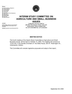 Members Sen. Robert Jackman, Chairperson Sen. Brandt Hershman Sen. Johnny Nugent Sen. Allie Craycraft Sen. James Lewis