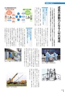 Tohoku Electric Power Co., Inc. CSR Report 2013  開 発 目 標 を 設 定のう え、 その達 成に向 け ＯＪＴや集合教育などに取り組みます。 上司は、日々のＯＪＴを通じて目標へ