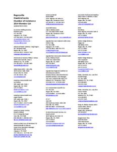 Rogersville HawkinsCounty Chamber of Commerce 2014 Member List  American Rental