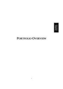 Portfolio Overview PORTFOLIO OVERVIEW  1