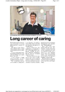 Leader Community ePaper - Long career of caring - 24 Feb[removed]Page #15  Page 1 of 1 http://leader.newspaperdirect.com/epaper/services/PrintArticle.ashx?issue=[removed]...