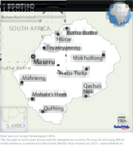 LESOTHO SOUTH AFRICA Butha-Buthe Hlotse Teyateyaneng