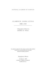 Genetics / Cancer organizations / Breeding / C. C. Little / Model organisms / Jackson Laboratory / George Davis Snell / Inbred strain / Cancer research / Biology / Medicine / Population genetics