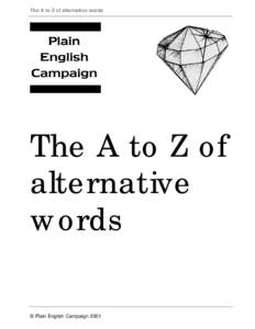 The A to Z of alternative words  The A to Z of alternative words