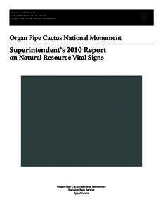 National Park Service U.S. Department of the Interior Organ Pipe Cactus National Monument Organ Pipe Cactus National Monument